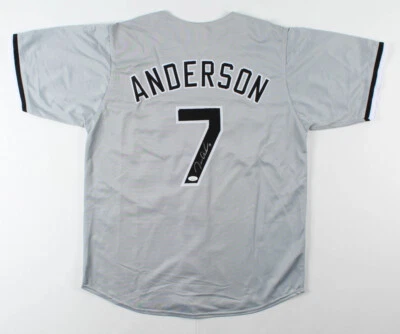TIM ANDERSON AUTOGRAPHED CUSTOM JERSEY (CHICAGO WHITE SOX) - JSA COA! - Image 1 of 4