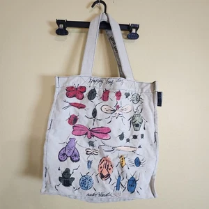 Andy Warhol Beuteltasche Happy Bug Day Vintage Canvas Handtasche Schule Lehrer Bibliothekar - Bild 1 von 14