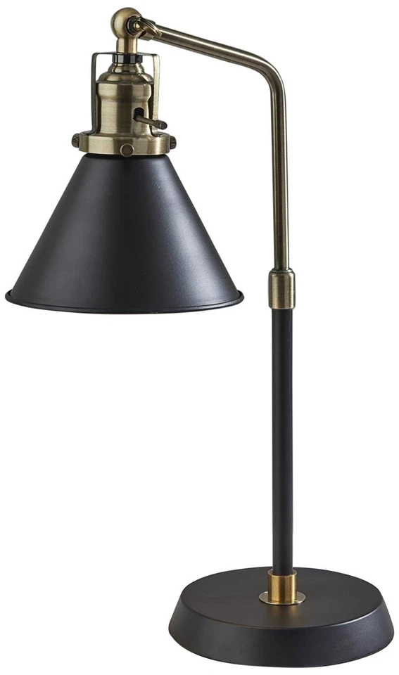 Arthur Black and Antique Brass Desk Lamp - Image 1 of 1