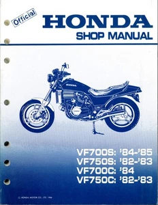 Honda Shop Manual - VF700S/C & VF750S/C - 1982-1985 - 61MB004 - Picture 1 of 3