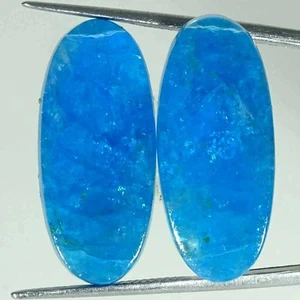 30.90Cts Natural Apatite Pair Oval Cabochon Loose Gemstone - Picture 1 of 5