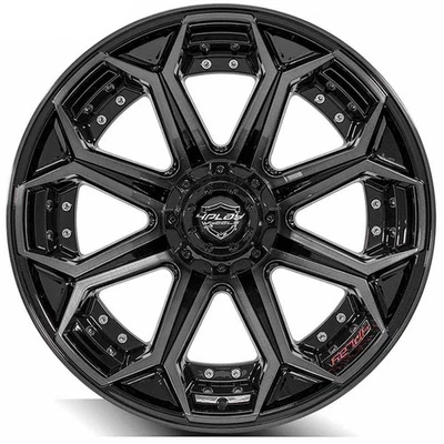 22" Gloss Black 4PLAY Wheel w/Brushed Face [fits 96-23 Toyota 4Runner] - RVO3306 - Image 1 of 3