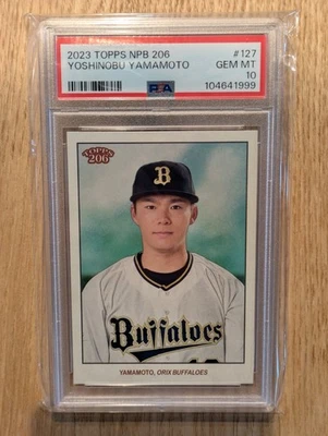 Yoshinobu Yamamoto 2023 TOPPS NPB 206 #127 RC PSA10 - Image 1 of 2