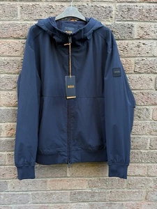 Hugo Boss Herren Oloco Jacke Mantel dunkelblau Softshell Gr. XL - Bild 1 von 12