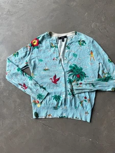 J.Crew Retro Florida Geographic Jackie Strickjacke Größe Small - Bild 1 von 6