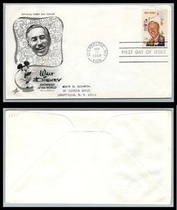 US FDC # 1355 6c Walt Disney ArtCraft 1968, 9p9351 - Picture 1 of 1