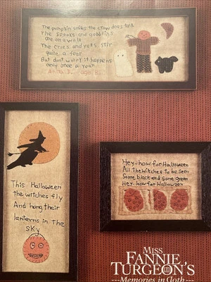 Indygo Junction Hey-How For Halloween Patterns For 3 Quilted Wallhangings - Image 1 of 4