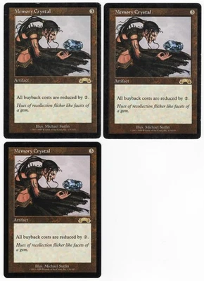 Memory Crystal x3 3x 1998 Exodus Colorless Rare Artifact MTG LP AZ2 - Image 1 of 2