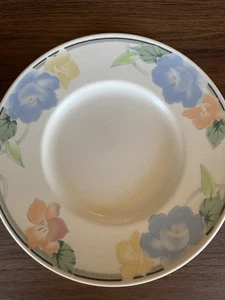 Vintage Mikasa Intaglio Garden Poetry Large Rim Soup Bowls Japan CAC08 Set Of 6 - Picture 1 of 4