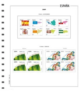 HOJAS 15 ANILLAS PARA SELLOS DE ESPAÑA BLOQUE 4 FILOBER COLOR 2023 CON ESTUCHES - Picture 1 of 1