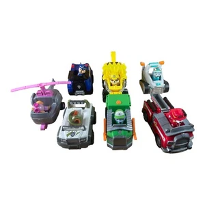 Paw Patrol Set of Vehicles & Figures Toy Bundle Chase Zuma Marshall Rocky Rubble - Picture 1 of 3