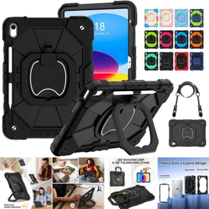 Rugged Kickstand Case Strap For iPad(A16) 11th/10th/9th/8th/7th/6th/5th Gen 9.7" - Afbeelding 1 van 23