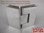 MIRROR CHROME STAINLESS SHOWER SCREEN GLASS HINGE SHOWERSCREEN HOLDER 135 DEGREE