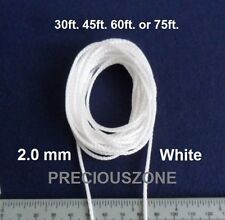 2.0 mm White Lift Pull String Cord For Shade Vertical Blind 30, 45, 60 or 75 ft