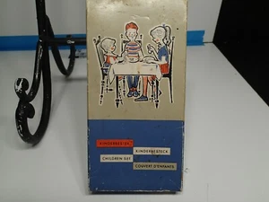 Vintage Child's Childrens Silverware set Oneida Amefa in box knife fork spoon - Picture 1 of 8