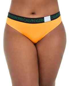 Calvin Klein Plus Size 1981 Bold Cotton Thong Underwear QF5653