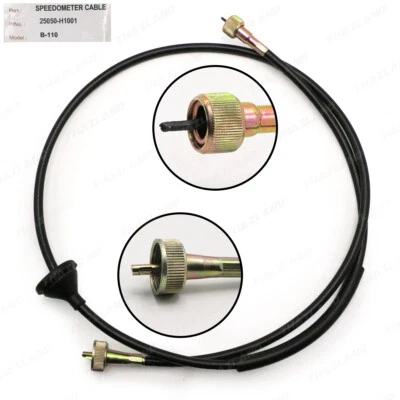 For Nissan  Sunny B110 1970 '73 Speedometer Cable Speedo Black Foto 1 de 4