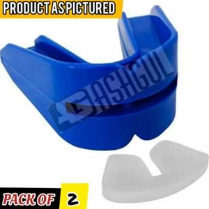 Double Mouth Guard Gum Shield Teeth Protector Boil Bit Football, Boxing - Picture 1 of 7