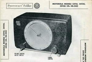 Motorola 5X11U-5X12U-5X13U Chassis HS-243 Service Data - EX Condition - Picture 1 of 1