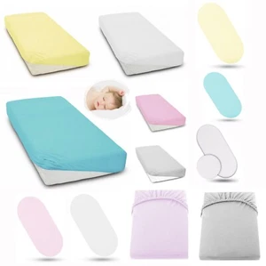 Sábana Súper Suave 100% Algodón Jersey Calce Elástico Moisés Cesta/Cuna/Cuna - Imagen 1 de 10