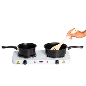 COCINA ELECTRICA DOBLE HORNILLO 2000W 2 FUEGOS PLACA ELECTRICO CAMPING GARANTIA - Imagen 1 de 7
