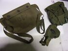 U.S.  Ww2 Army Gas Mask Carry Bag, Plus U.S.  Bag On Belt. With Pouch On Belt .