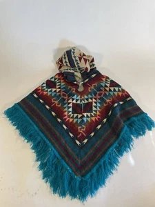 Blaufuß Design Jugend Handarbeit Kapuze Poncho Cape Handtuch Indianer Gr.6 - Bild 1 von 7