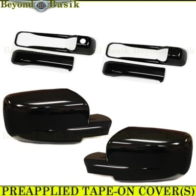 For 2009-2018 2019 Dodge Ram GLOSS BLACK 2 Door Handle COVERS NoPSK+Mirrors NoTS — 第 1/2 张图片