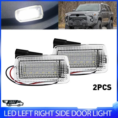 Par de luces LED de cortesía laterales izquierda blanca derecha para Toyota 4Runner 2010-2022 Foto 1 de 4