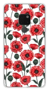 Coque en silicone imprimée compatible Huawei Mate 20 Fleurs de Pavot - Imagen 1 de 3