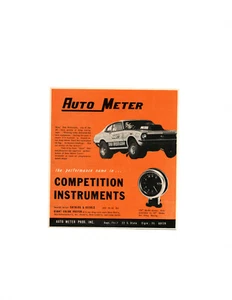 1970 FORD MAVERICK PRO STOCK / DON NICHOLSON ~ ORIGINAL SMALLER AUTO METER AD - Imagen 1 de 2