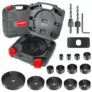 Kit de sierra perforadora HYCHIKA 19PCS con 13 hojas de sierra 19-152mm para perforar madera blanda PVC - Imagen 1 de 7