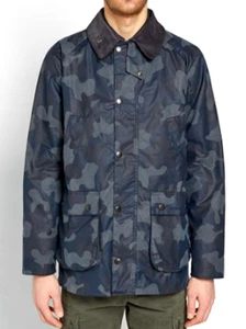 BARBOUR BEDALE CAMOFLAGUE WAX JACKET IN EXCELLENT CONDITION - SIZE SMALL - Picture 1 of 11