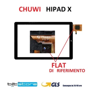 VETRO TOUCH SCREEN CHUWI HIPAD X CW1520 FLAT F0645 SCHERMO NERO