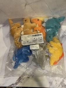 Prextex DINOSAUR Stuffed Plush Triceratops and More 6"- 6.5" Lot of 7 - Picture 1 of 7