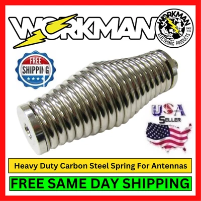 Workman KA-52 Heavy Duty Antenna Spring 3/8-24 Thread for Radio 102" Whip Mount - Image 1 of 4