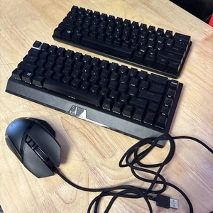 Lot claviers et souris rasoir basilic veuve noire chasseur - Photo 1/4