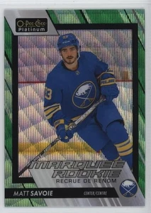 2023-24 O-PEE-CHEE PLATINUM OPCP RC MARQUEE EMERALD SURGE MATT SAVOIE /10 SABRES - Picture 1 of 2