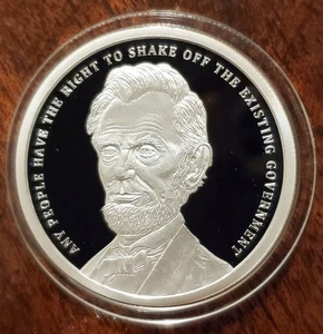 Silver Shield Abraham Lincoln Proof Round President Series 2019 - Imagen 1 de 3