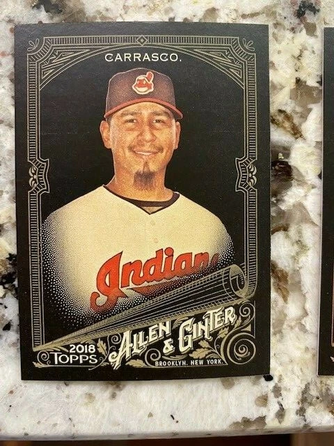 2018 TOPPS ALLEN GINTER X BASEBALL SP CARD INDIANS CARLOS CARRASCO #342 - Image 1 of 1