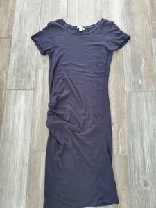 VESTIDO CAMISETA JERSEY ACANALADO CUELLO REDONDO NEGRO ESTÁNDAR JAMES PERSE 3 MIDI AJUSTADO 0 - Imagen 1 de 7