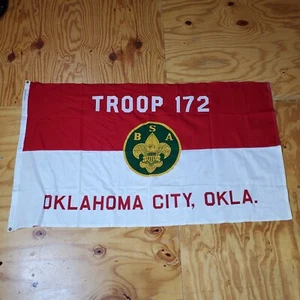 Tropa de bandera de algodón de colección Boy Scouts of America 172 Oklahoma City OK 3 X 5 Defiance - Imagen 1 de 13