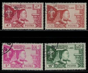 Laos 52-55 CTO King Sisavang-Vong and Elephants Zayix Stamps 032322M17M - Picture 1 of 1