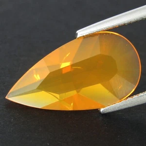 3.20Cts Natural Genuine Pear Shape Mexican Fire Opal "Ref VDO" - Picture 1 of 5