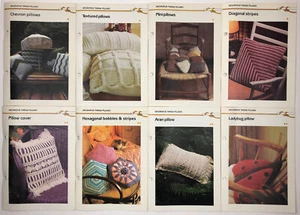 8 Marshall Cavendish DECORATIVE THROW PILLOWS Crochet Patterns Vintage 1985 - Picture 1 of 3