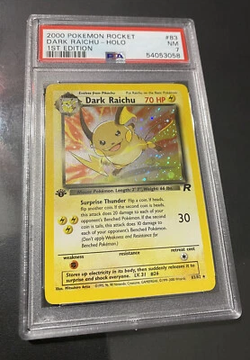 1st Edition Dark Raichu 83/32 Holo PSA 7 *Secret Rare* Wizards Pokemon - Image 1 of 2