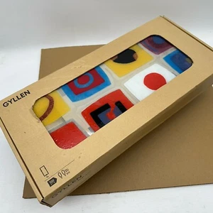 90s RARE IKEA GYLLEN WALL LAMP - Abstract Modern Colors Glass Art - NEW UNUSED - Picture 1 of 19