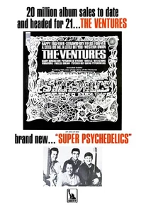 1967 VENTURES SUPER PSYCHEDELICS LP 13 x 17 Reproduction Record Promo Poster Ad - Picture 1 of 1