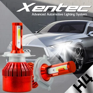 Pair Xentec H4 688W 68800LM LED Car Headlight Kit Hi/Lo Turbo Light Bulbs 6000K - Picture 1 of 12