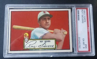 1952 Topps #64 Roy Sievers Browns PSA 6 - EX/MT Nice Centering - Image 1 of 3